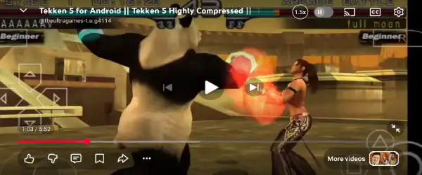 Tekken 5 PPSSPP Highly Compressed ISO Cheats 4